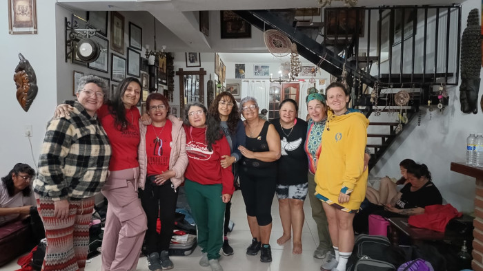 En casa de Milagro: las camaradas se hospedaron en la vivienda de la líder de la Tupac a quien visitaron días atrás en La Plata.