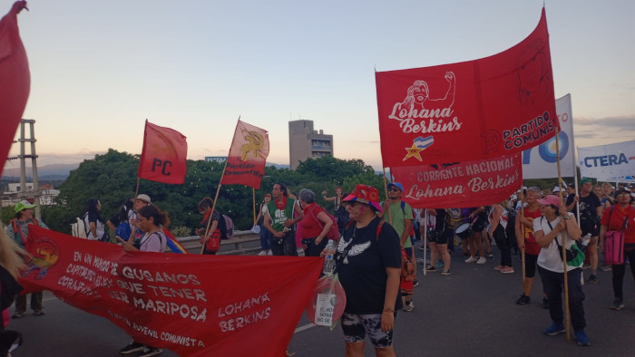 Nunca baja sus banderas: como lo hace en cada Encuentro, en Jujuy, la Corriente Nacional Lohana Berkins dijo presente.