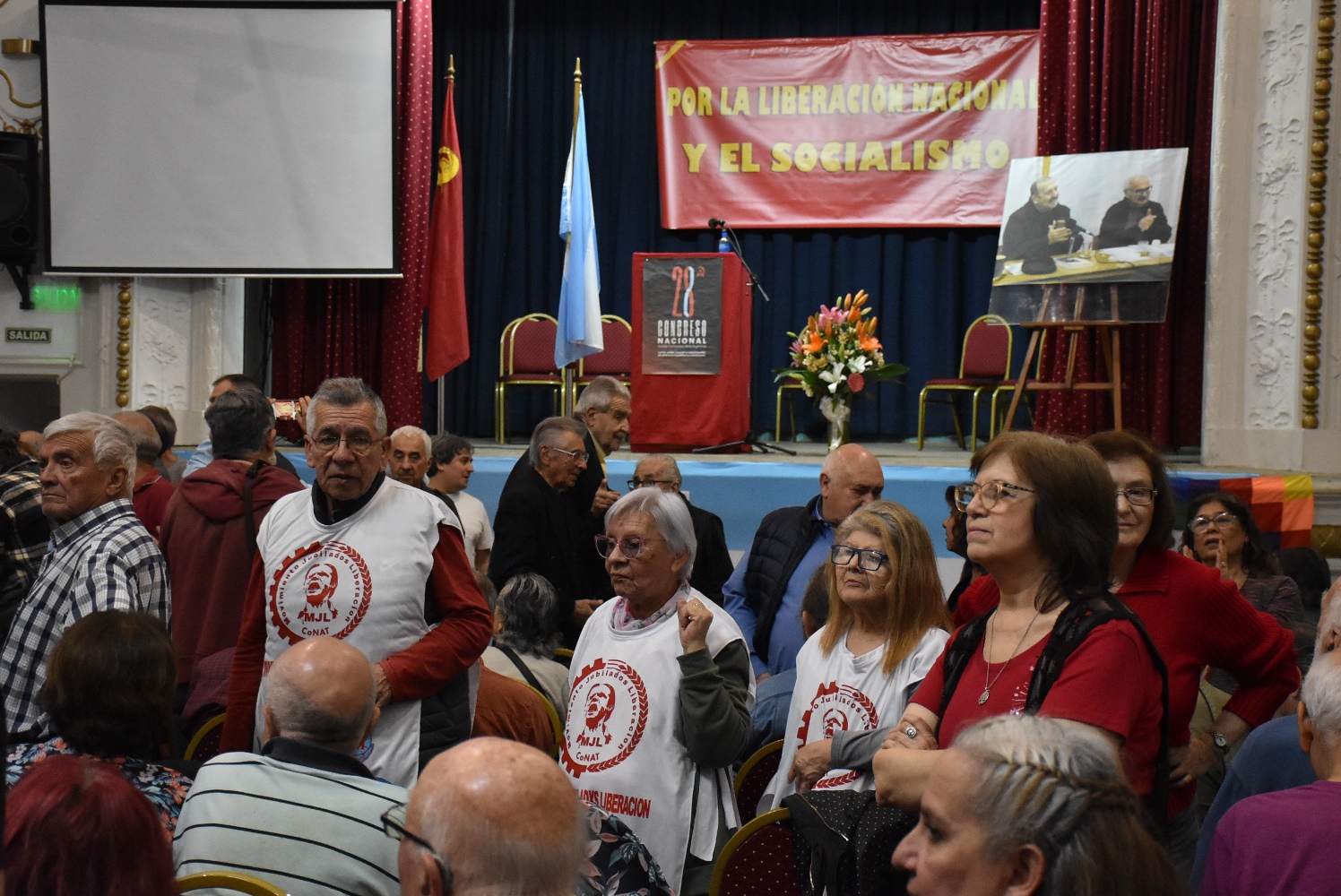 Presentes: como cuando ponen el pecho en la Plaza, los integrantes del Movimiento Jubilados Liberación no faltaron a la cita.