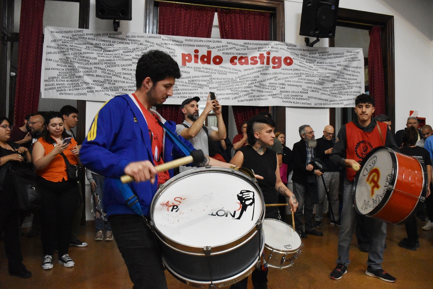 Batucada: los pibes de La Fede le pusieron clima a las tres jornadas.